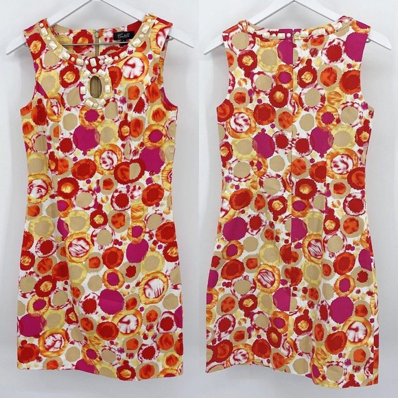 SOLD Camille La Vie Multicolor Floral Sheath Dress - Picture 3 of 5